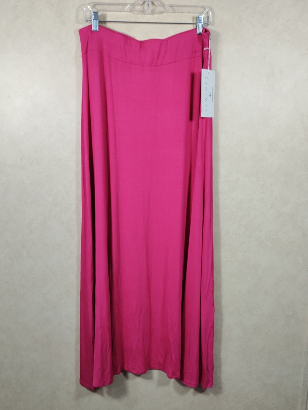 I142 JJ Winks Fuchsia Modal Knit Maxi Skirt XL NWT